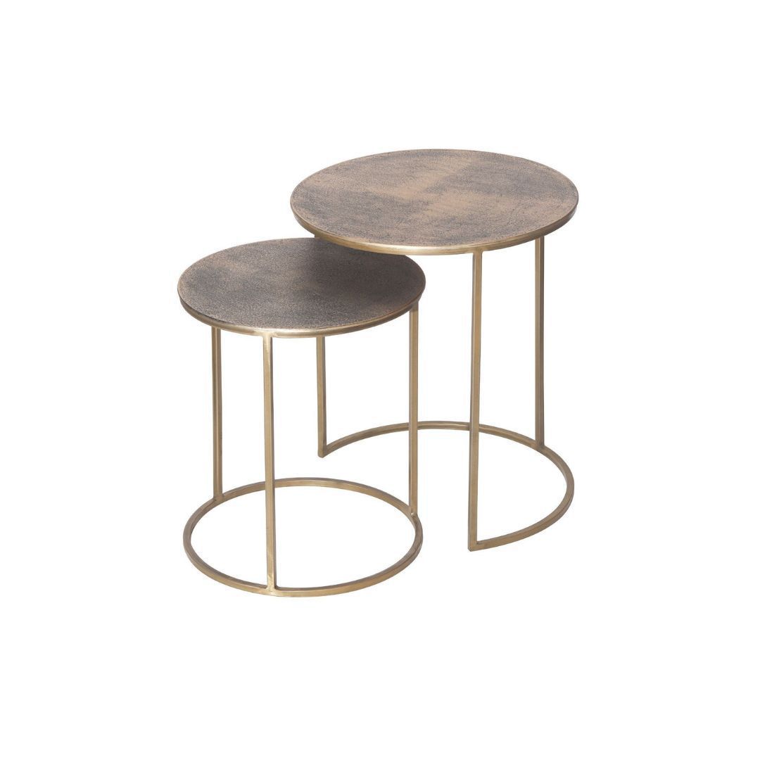 Cassablanca Aluminium and Iron Side Table Set of 2 image 0